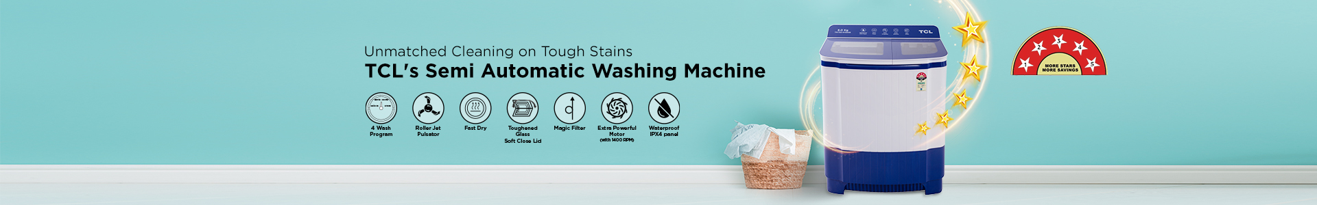 南宫ng·28 Top Load Semi Automatic Washine Machines